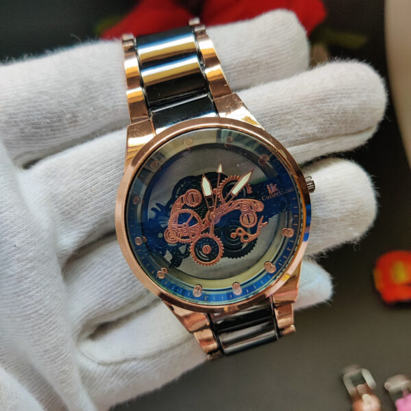 Men Watch Hollow Golden Skeleton Vintage Man Watch - Image 2