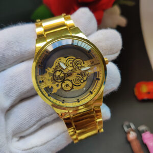 Men Watch Hollow Golden Skeleton Vintage Man Watch