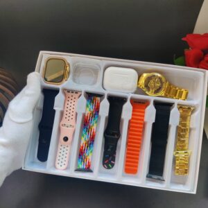 11in1 i20 Analog + smart watch +Airpods +cover +7 straps