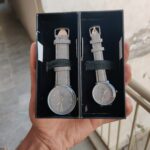Grey Color Classic Elegant Beige Couple Watch Set – Matching  Watches for Him & Her