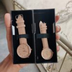 Light Brown Color Classic Elegant Beige Couple Watch Set – Matching  Watches for Him & Her