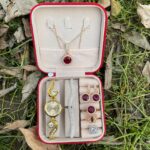 Luxury 6-Piece Red Ruby-Style Artificial Jewelry Set