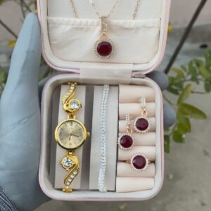 Luxury Artificial Jewelry Box For Girls/Women With watch