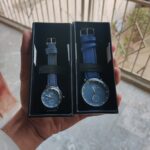 Blue Color Modern Essence Elegant Beige Couple Watch Set