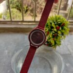 Mehroon Color Stylish Minimal Dial Waterproof Girls Watch