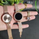Elegant Duo gift set for females with 2 watches and 3 rings combo deal